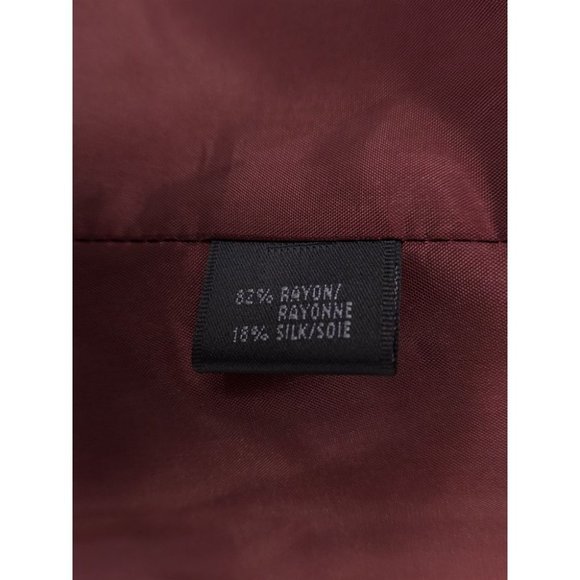 LAFAYETTE 148 M Classic Velvet Jacket in Maroon Silk Blend Holiday - Picture 8 of 8